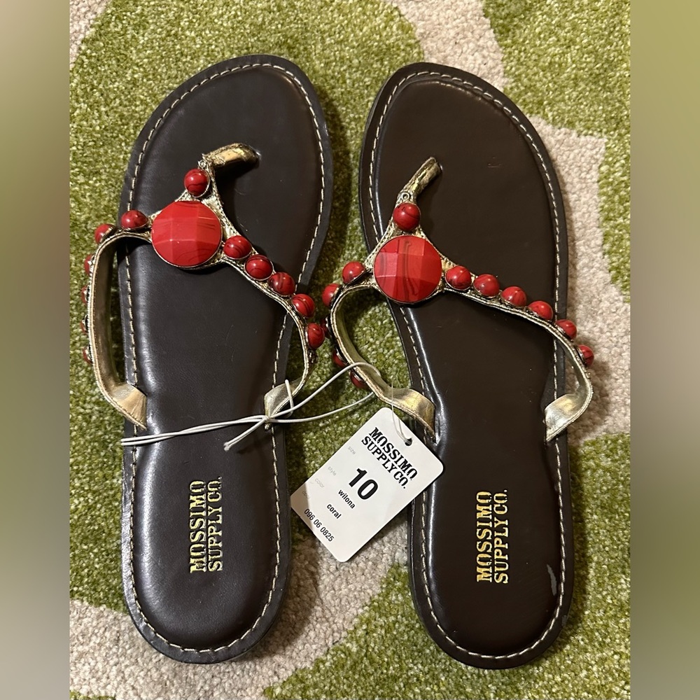 MWT - Mossimo Supply Co coral stone sandals, size 10